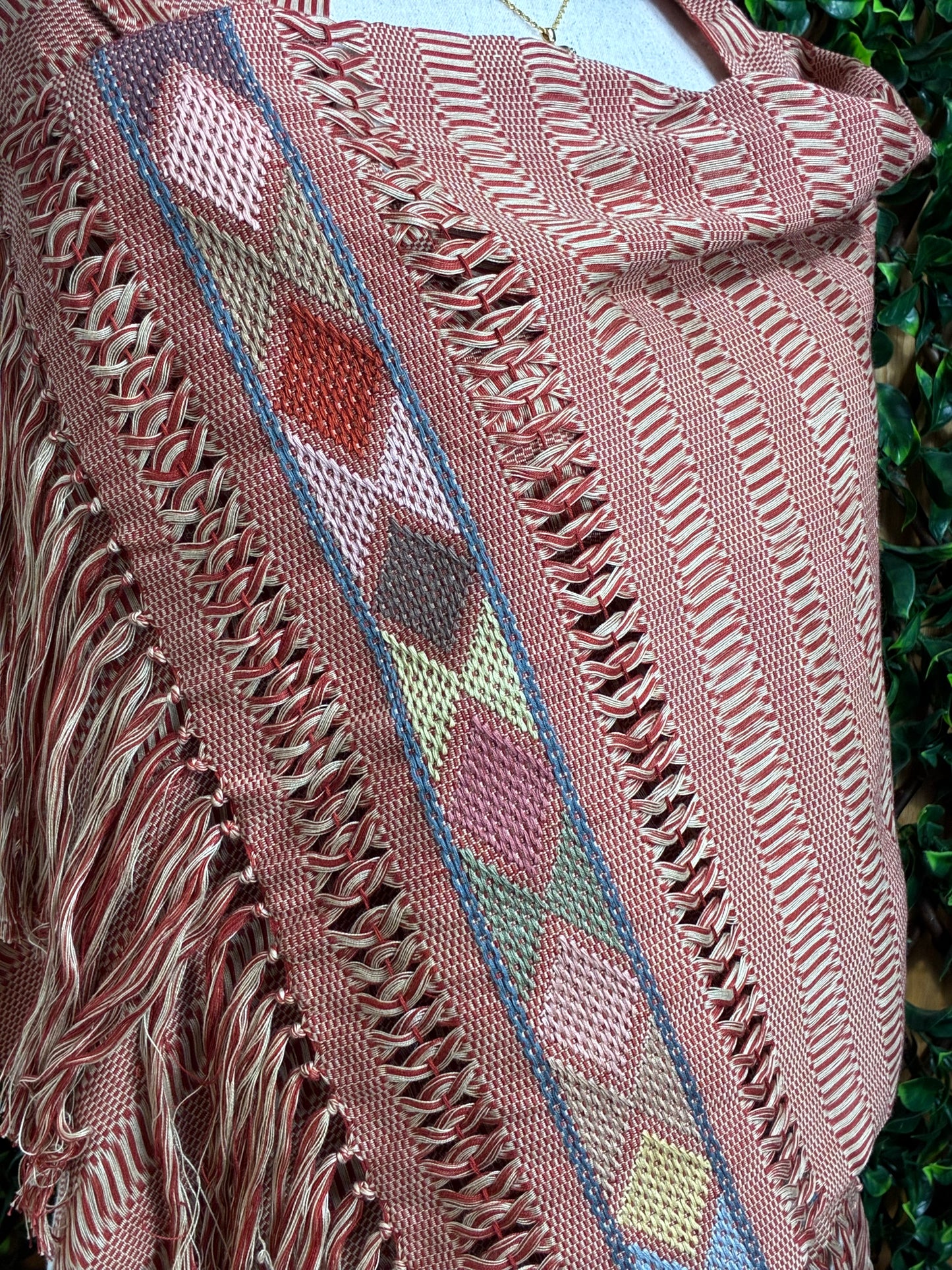 Rebozo Artesanal de Telar de Cintura