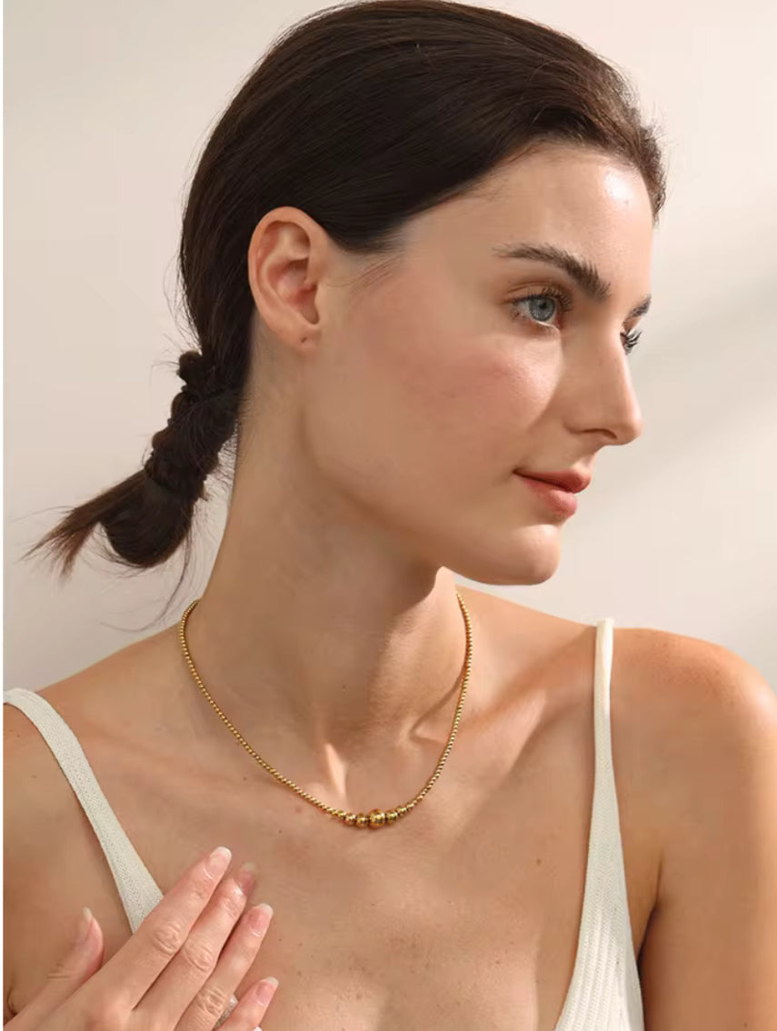 Collar Balín Degradado Oro y Plata
