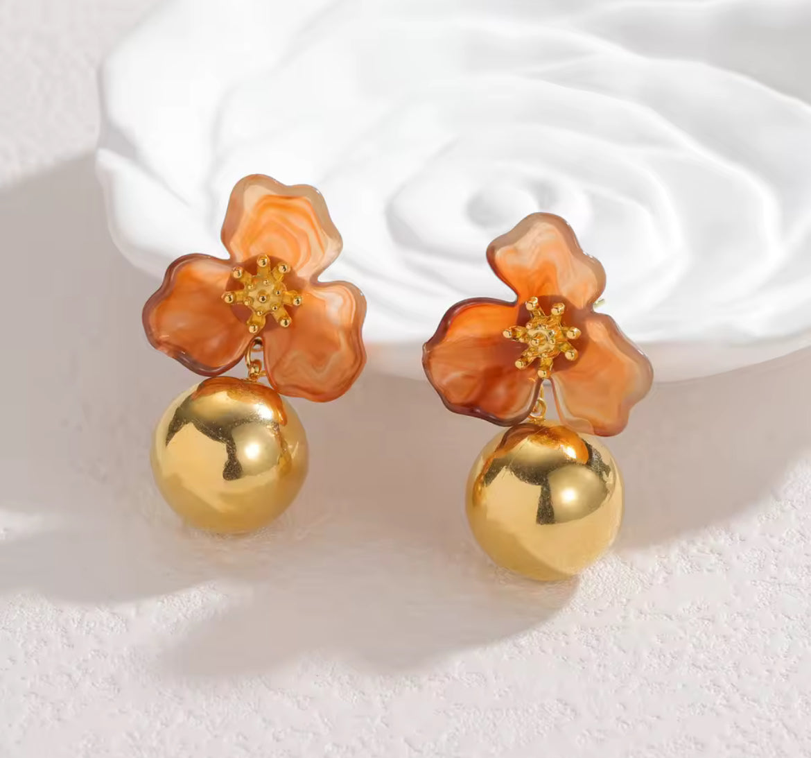 Arete Flor de Resina