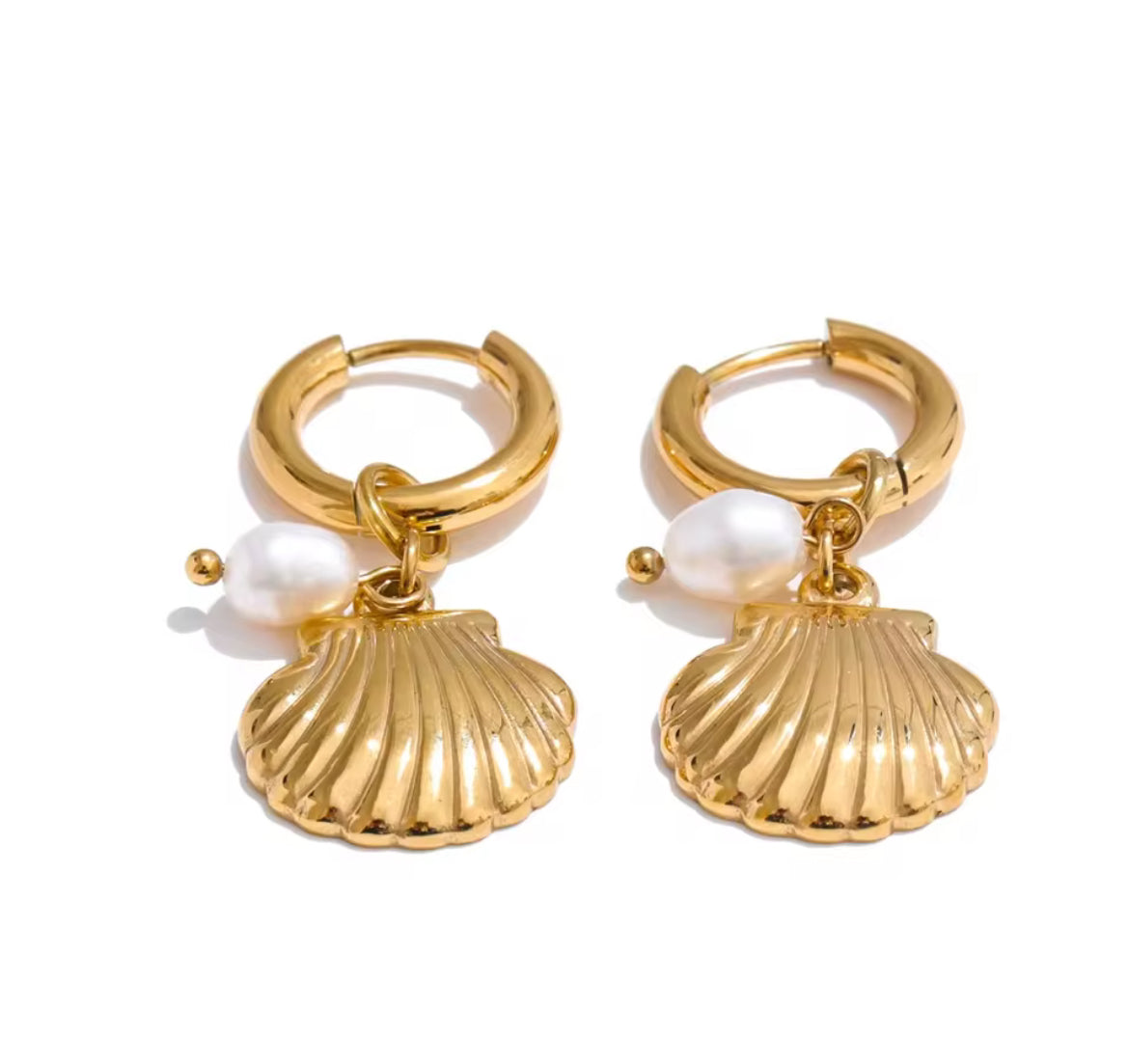 Aretes Concha & Perla