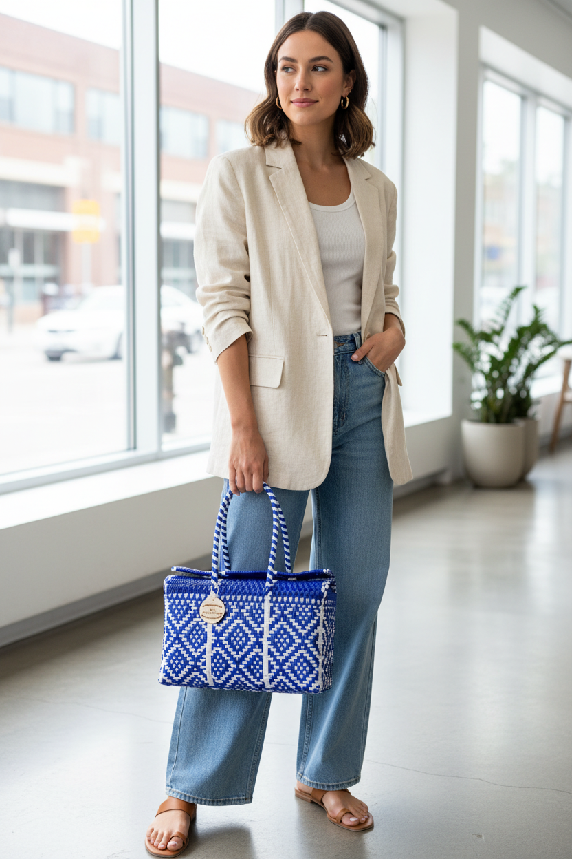 Modelo con bolsa lonchera