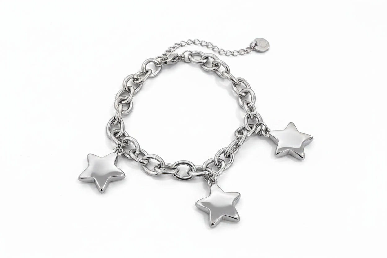Pulsera 3 Estrellas fondo blanco