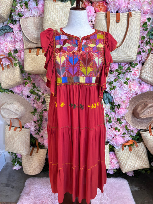 Vestido Bordado de Milpa