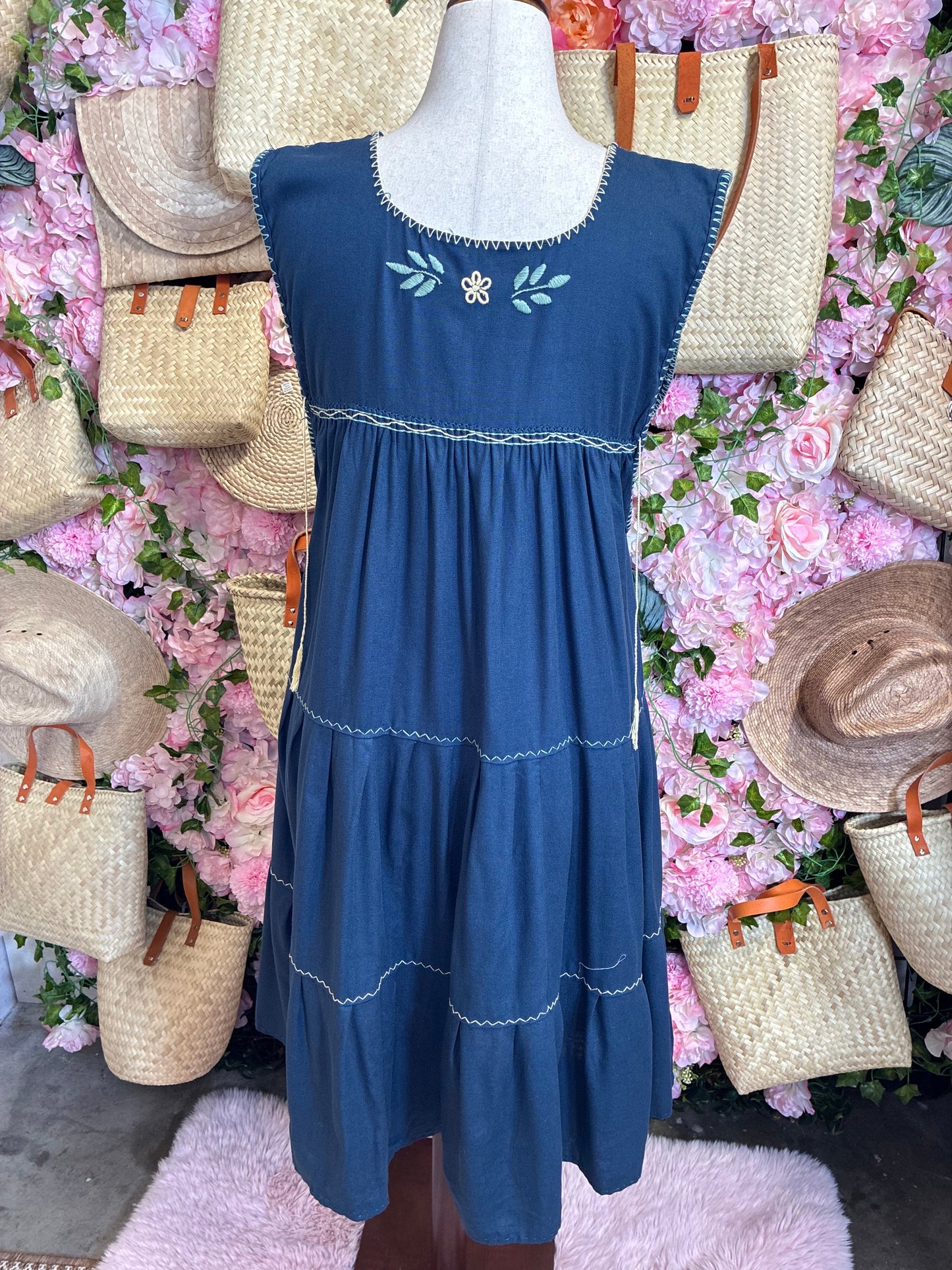 Vestido Punto de Cruz en lino