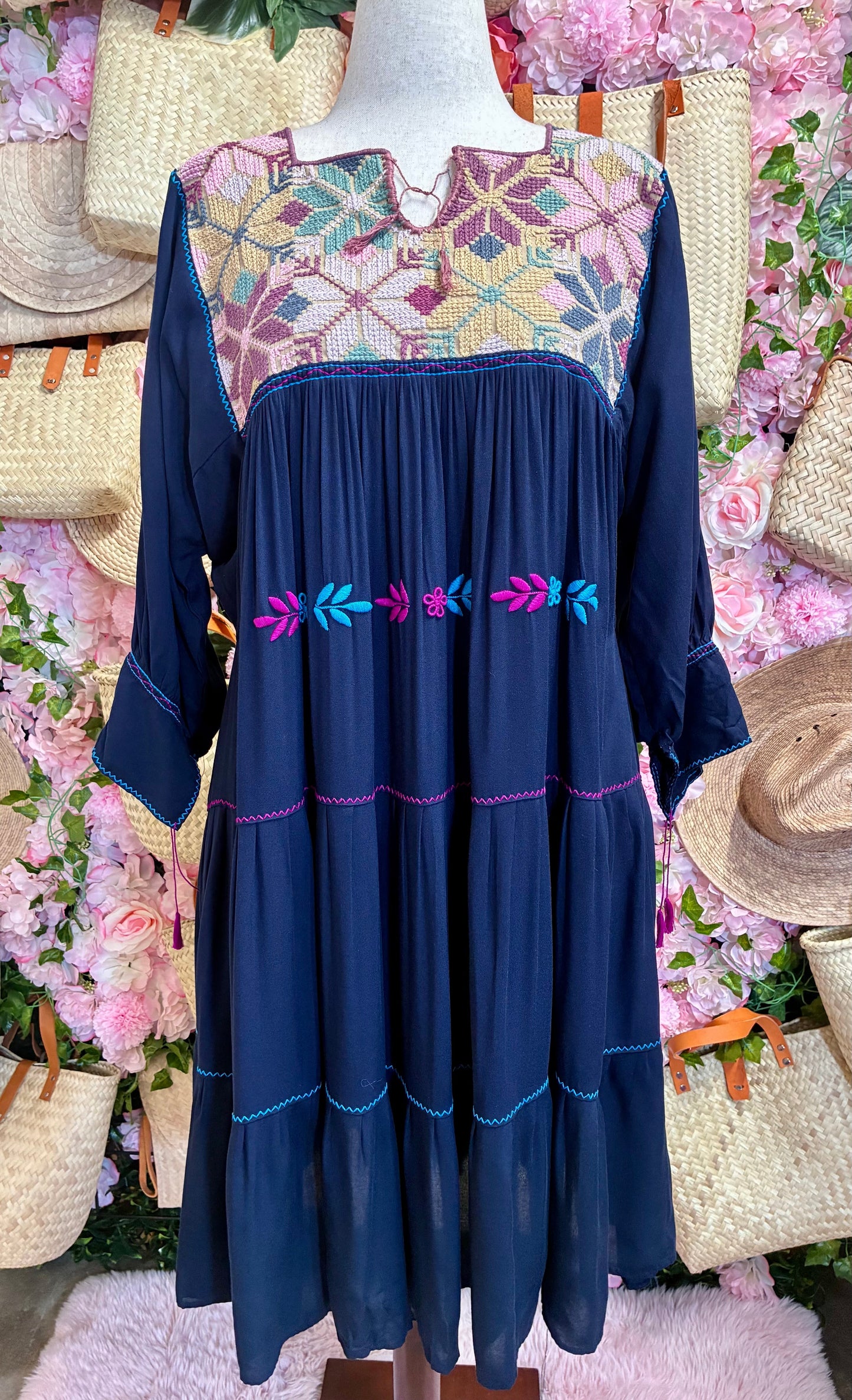 Vestido Punto de Cruz XL