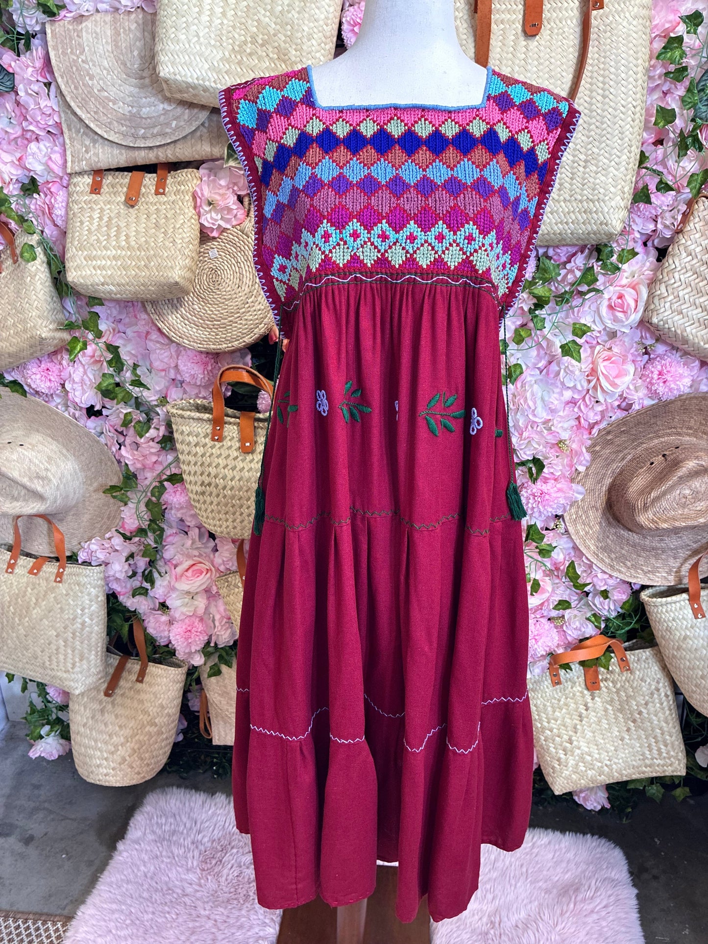 Vestido Punto de Cruz en lino