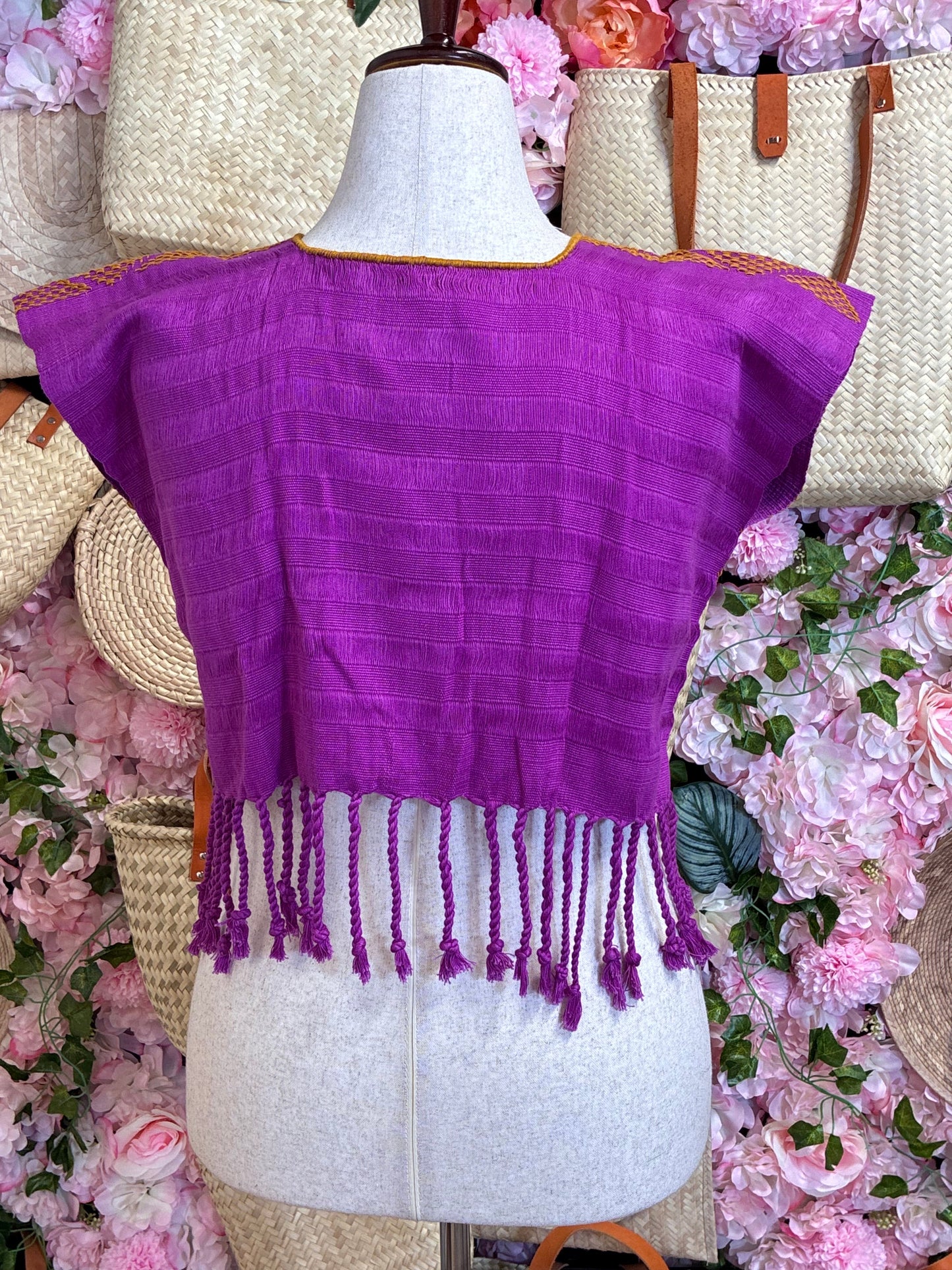 Crop Top Telar Deshilado S