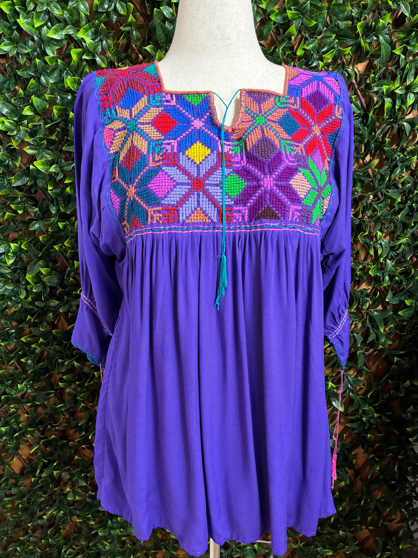 Blusón Artesanal Punto de Cruz