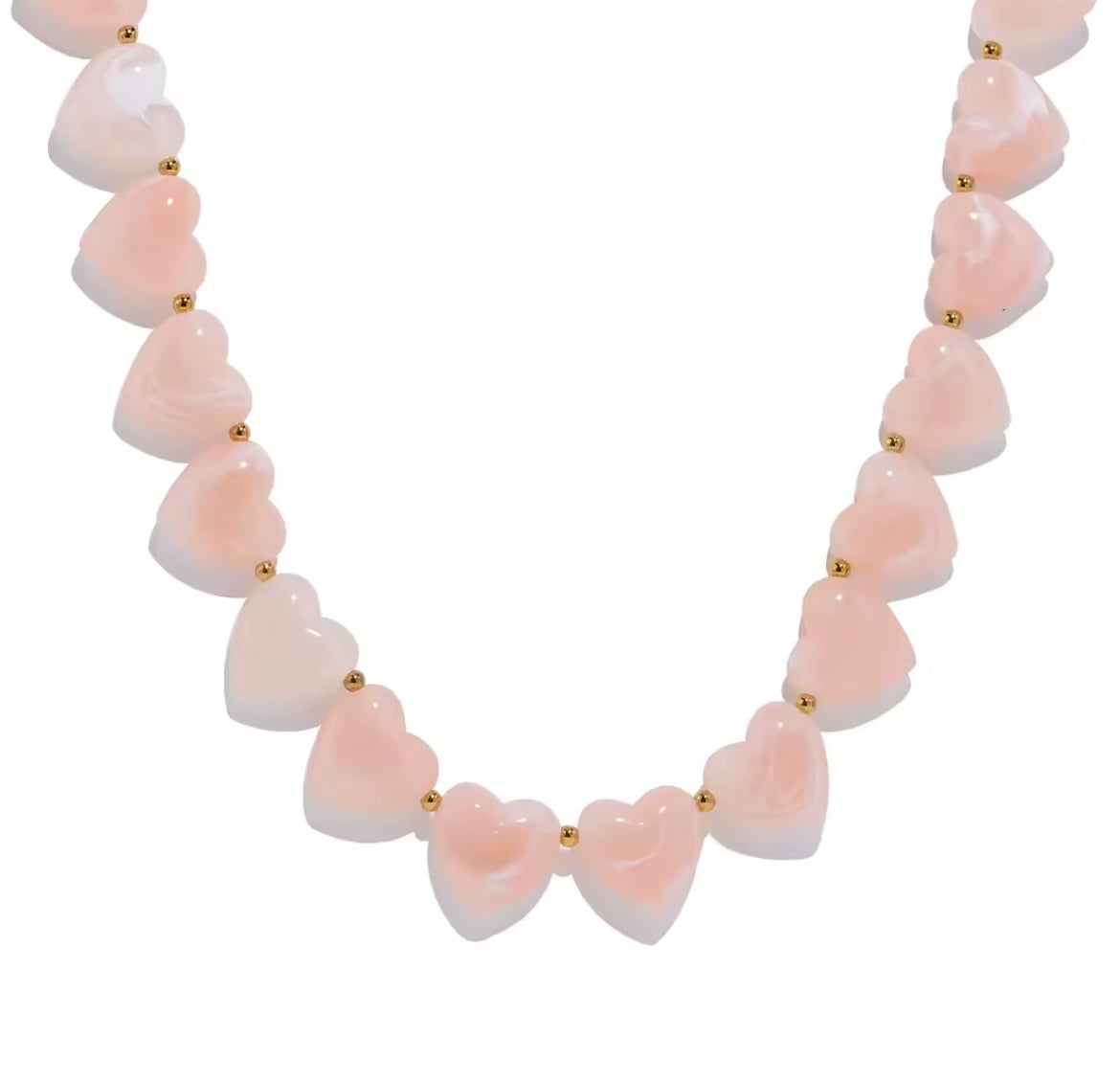 Collar Corazones de Resina