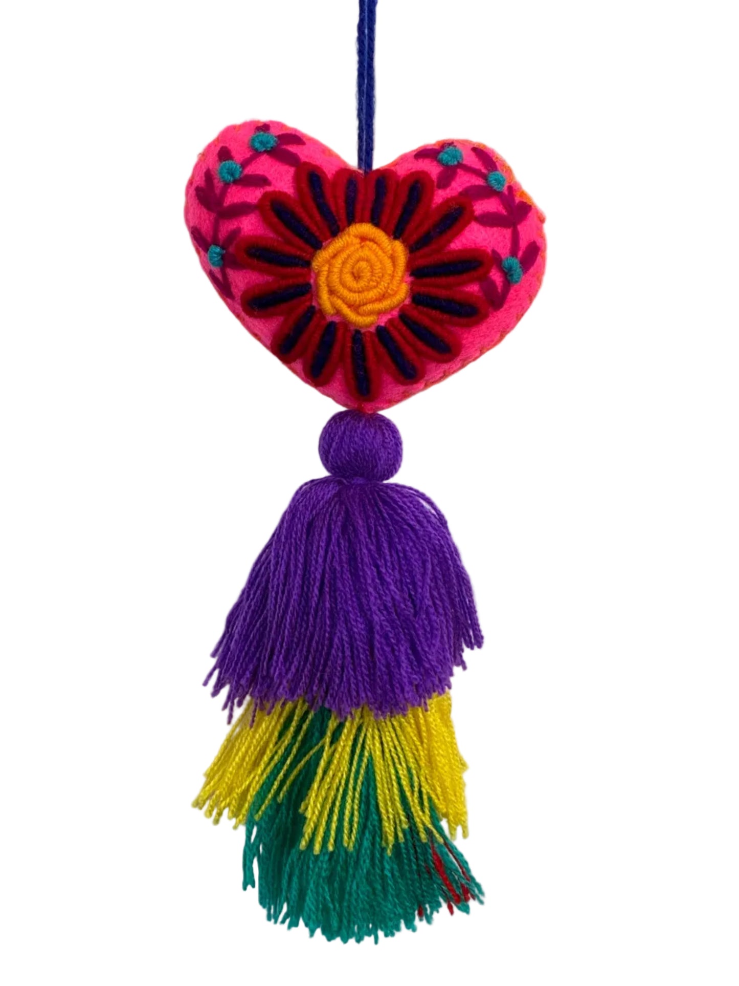 Pompón Decorativo Bordado Rococó con Corazón