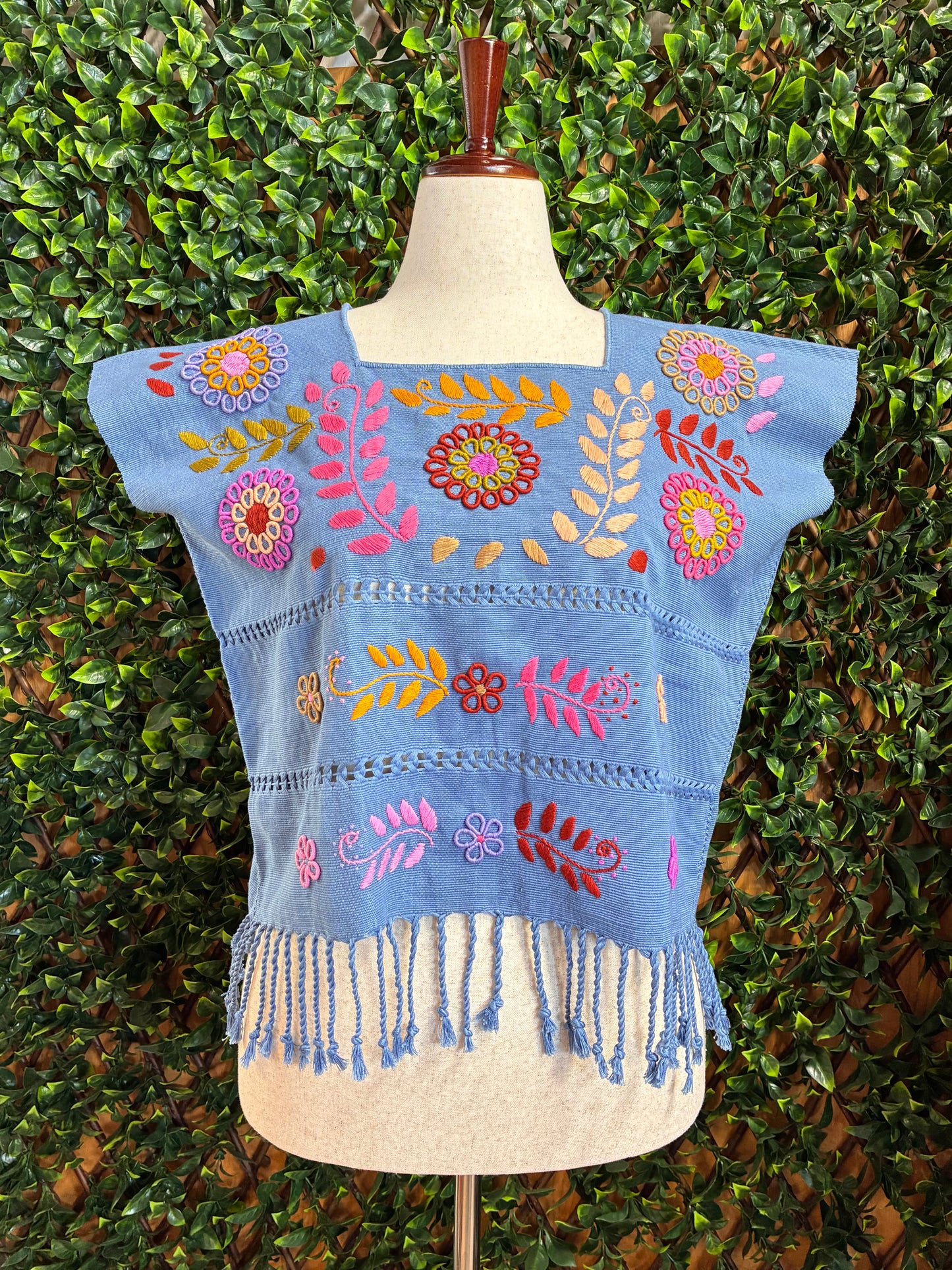 Blusa Telar de Cintura & Bordado Rococo