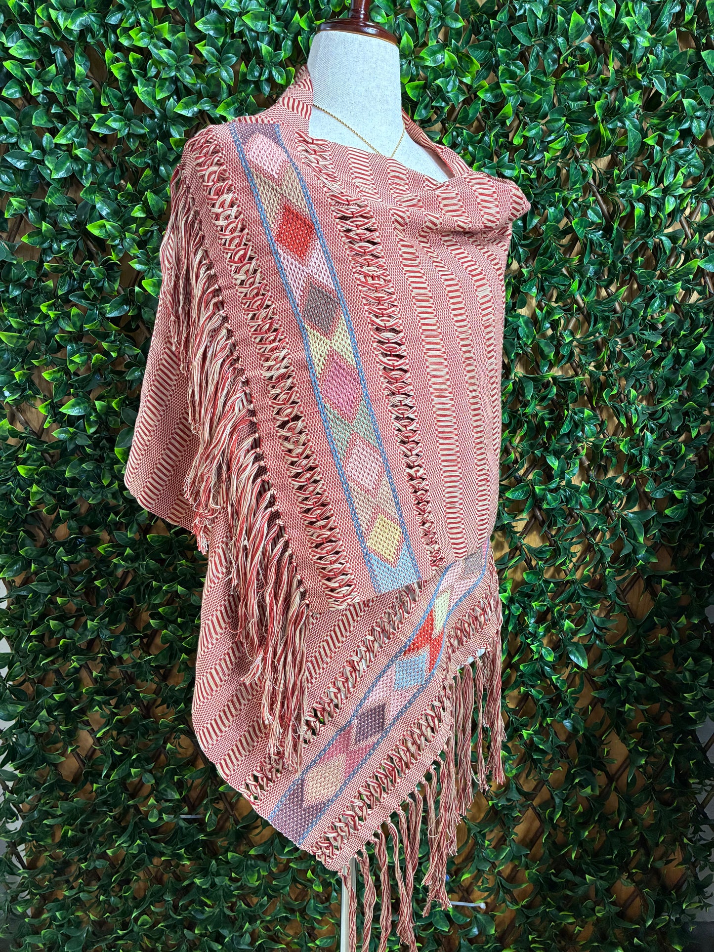 Rebozo Artesanal de Telar de Cintura