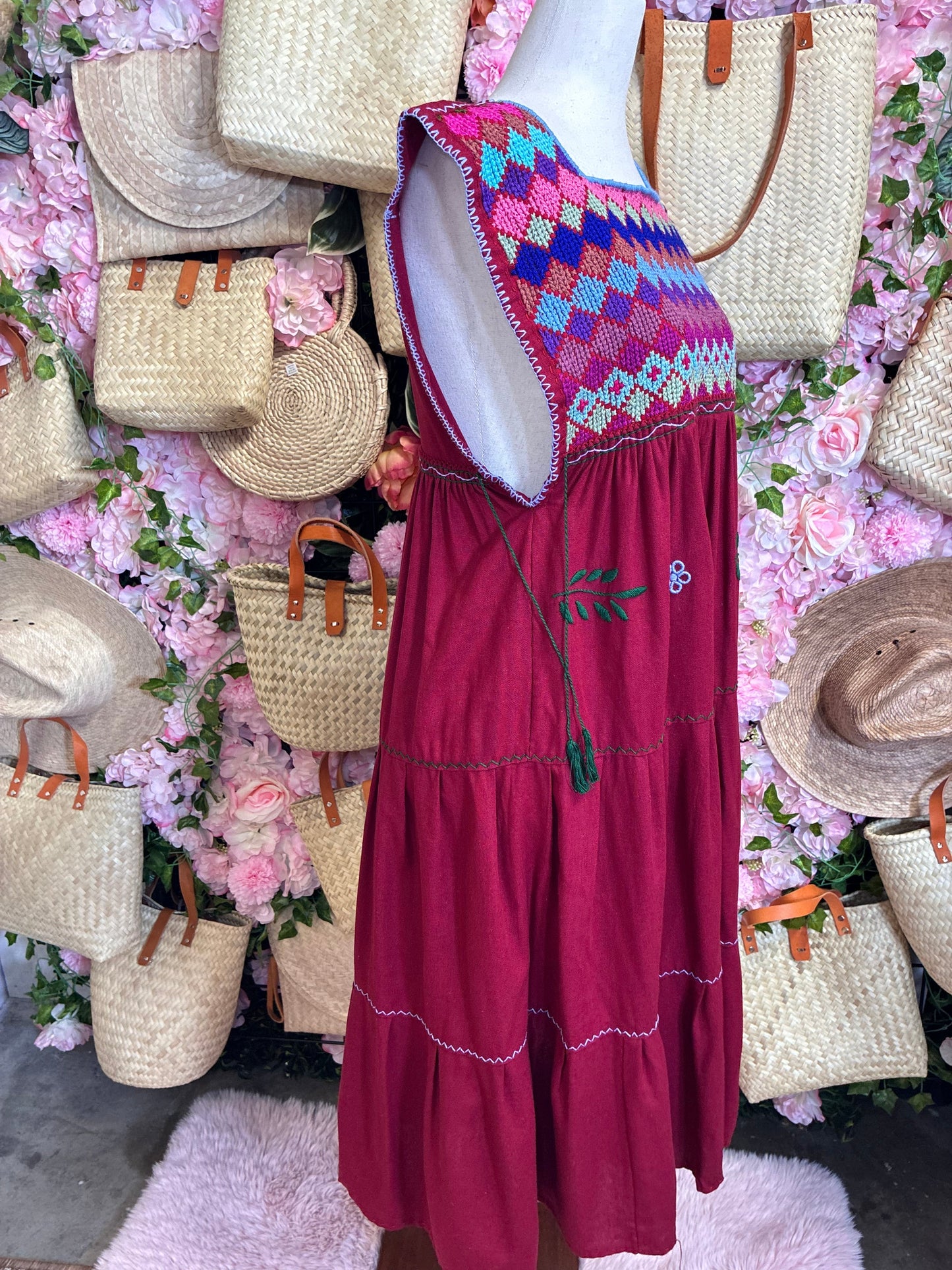 Vestido Punto de Cruz en lino