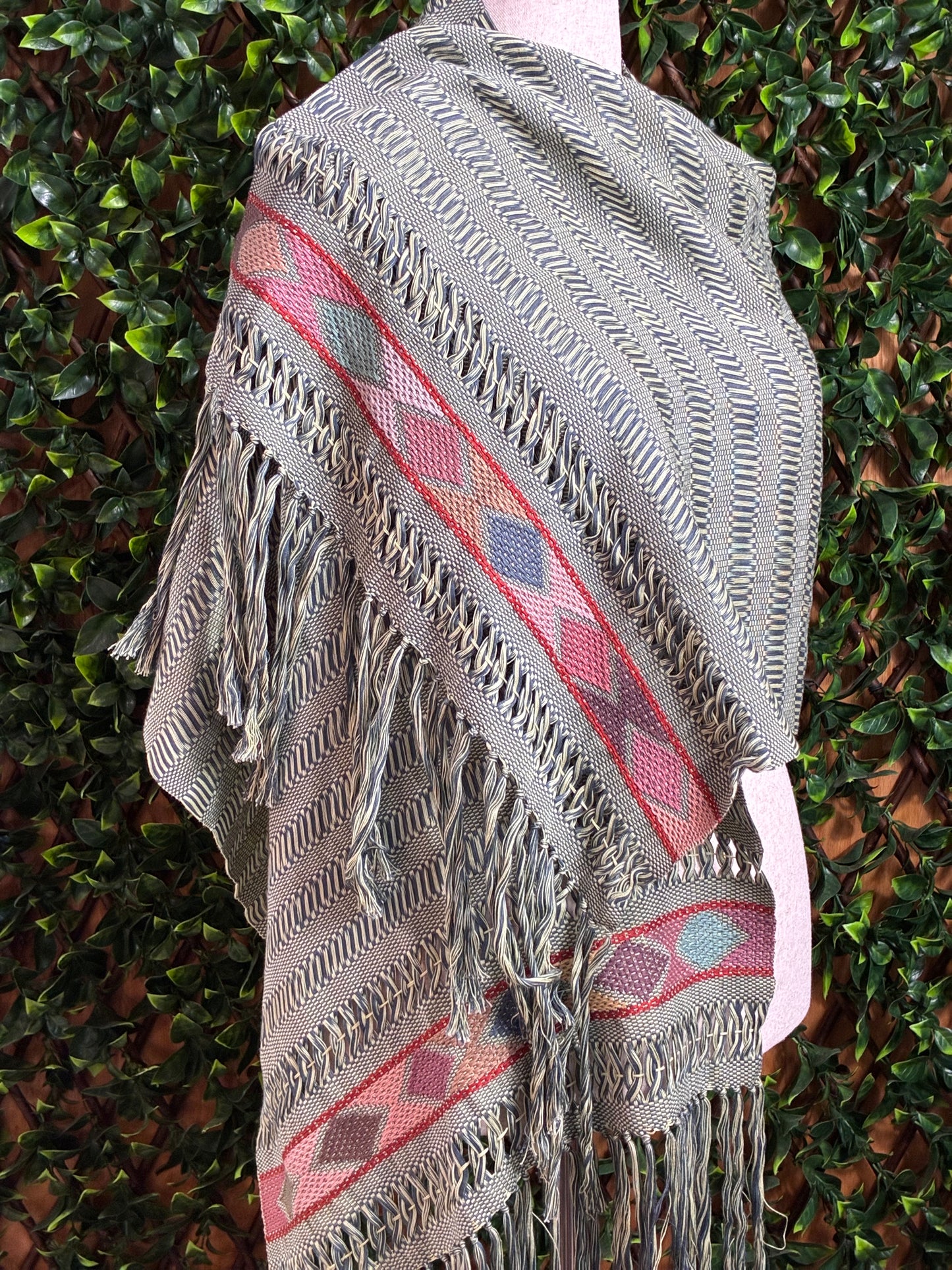 Rebozo Artesanal de Telar de Cintura