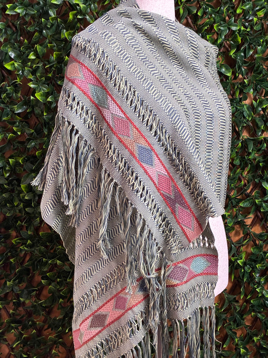 Rebozo Artesanal de Telar de Cintura