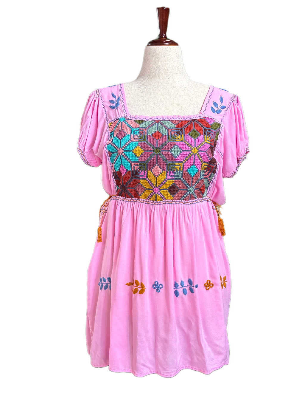 Blusón Punto de Cruz manga corta