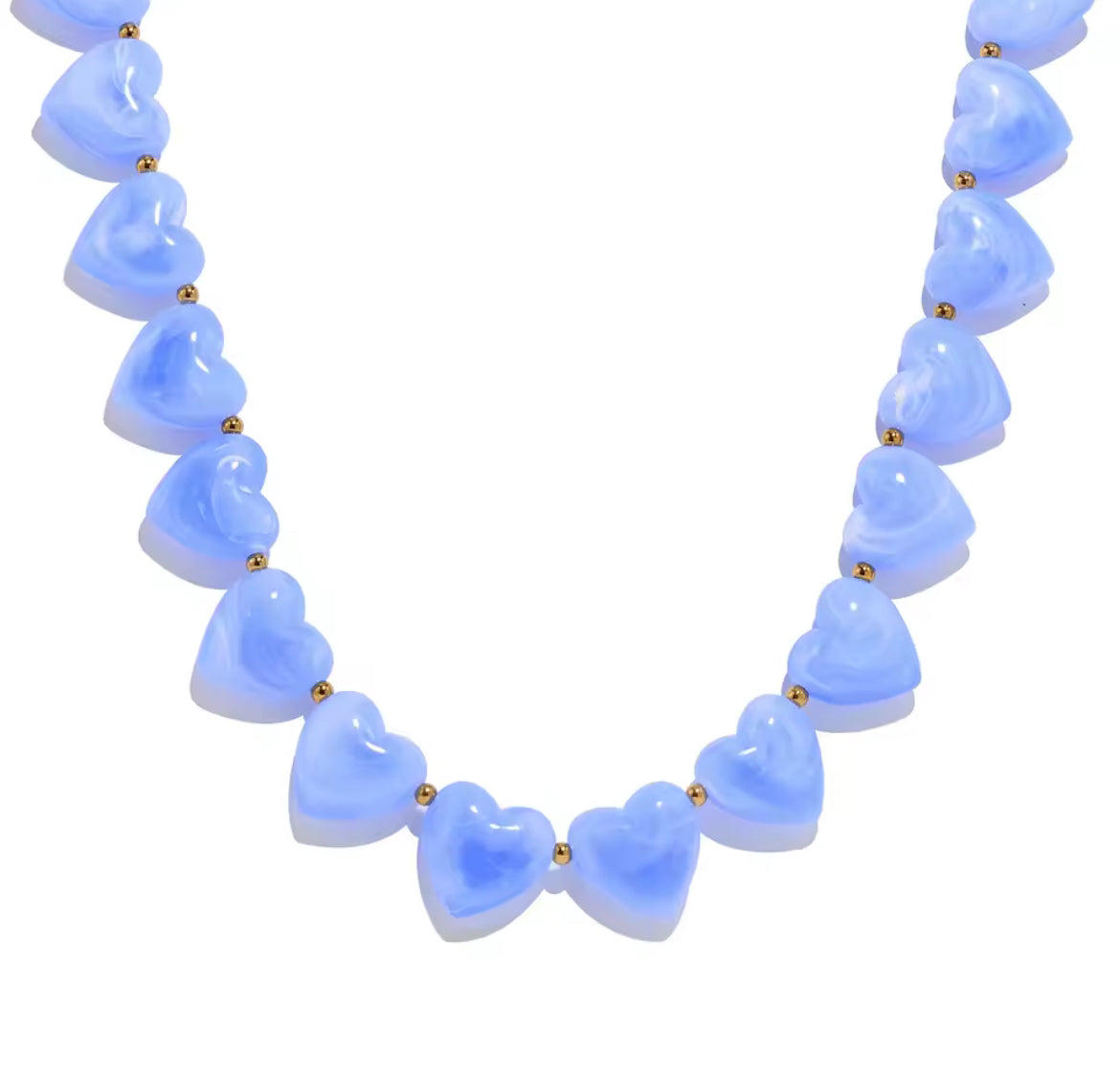 Collar Corazones de Resina