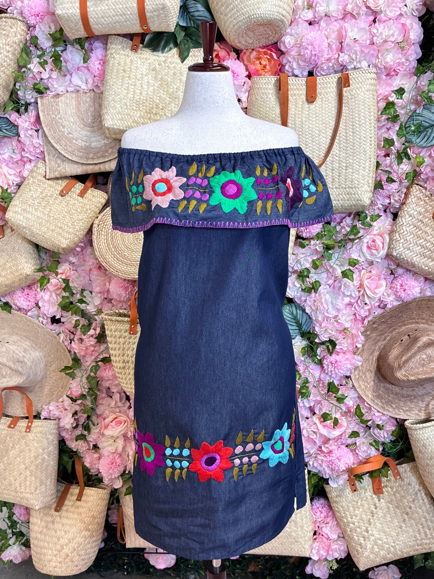 Vestido en Tela de mezclilla M