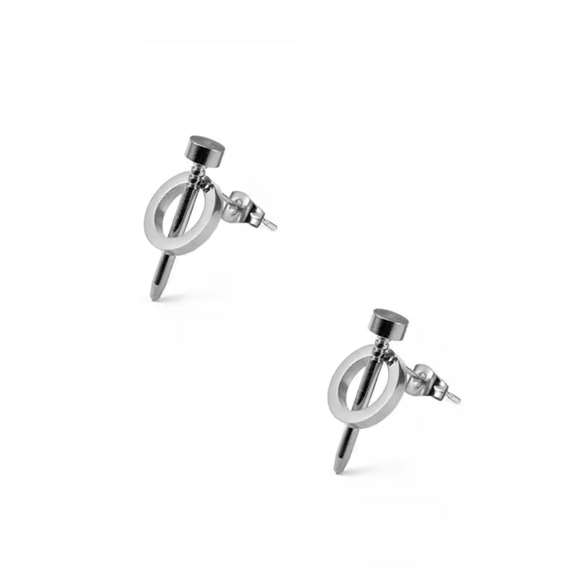 Aretes de Clavo Minimalistas - Acero Inoxidable