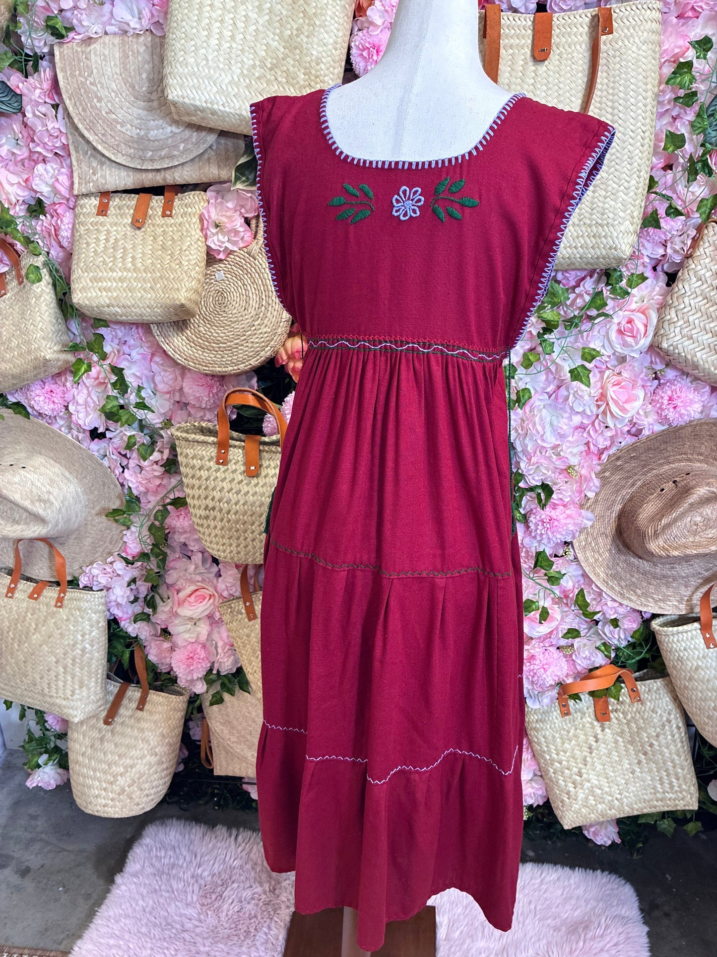 Vestido Punto de Cruz en lino