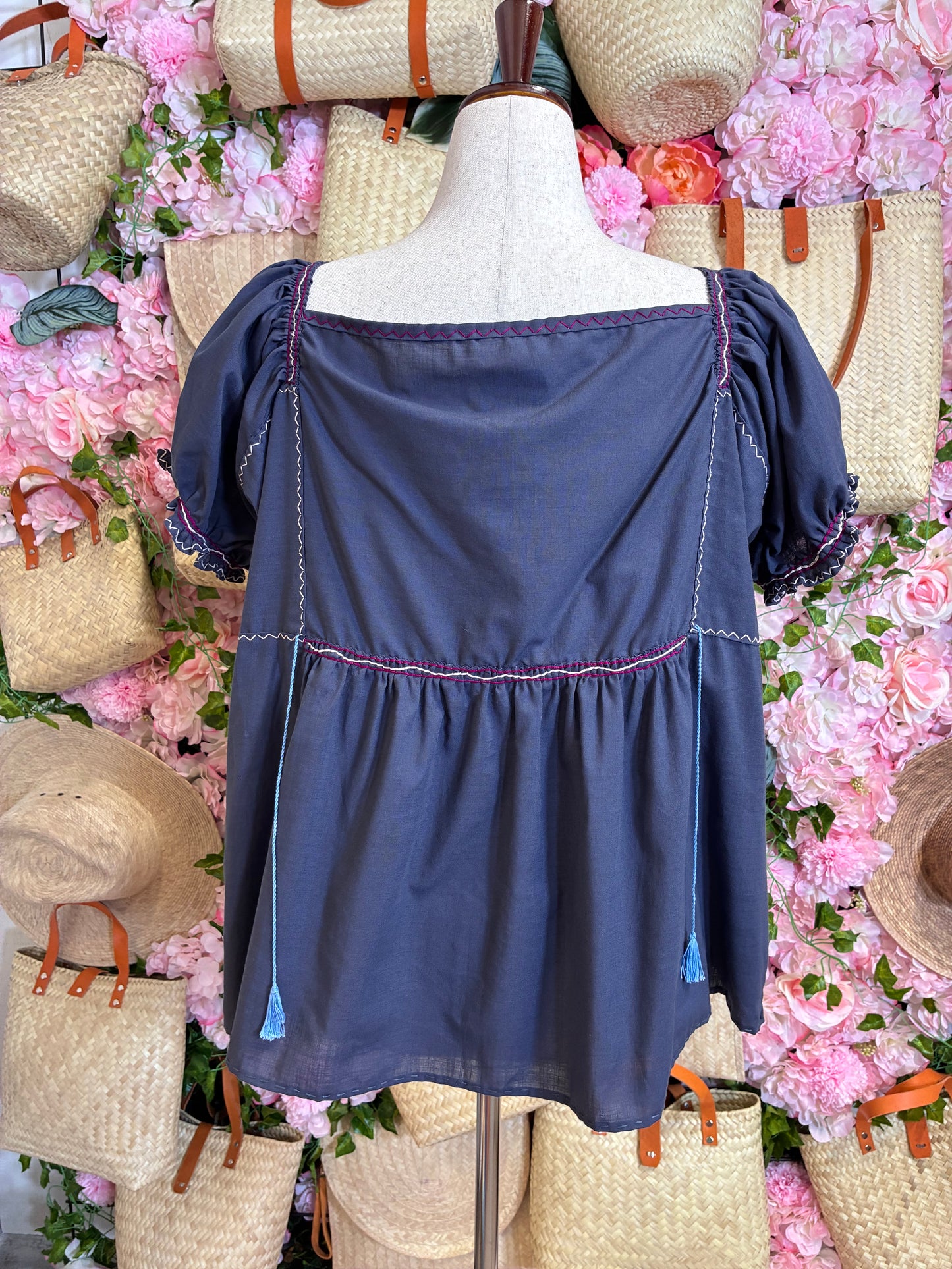 Blusa Punto de Cruz en Lino