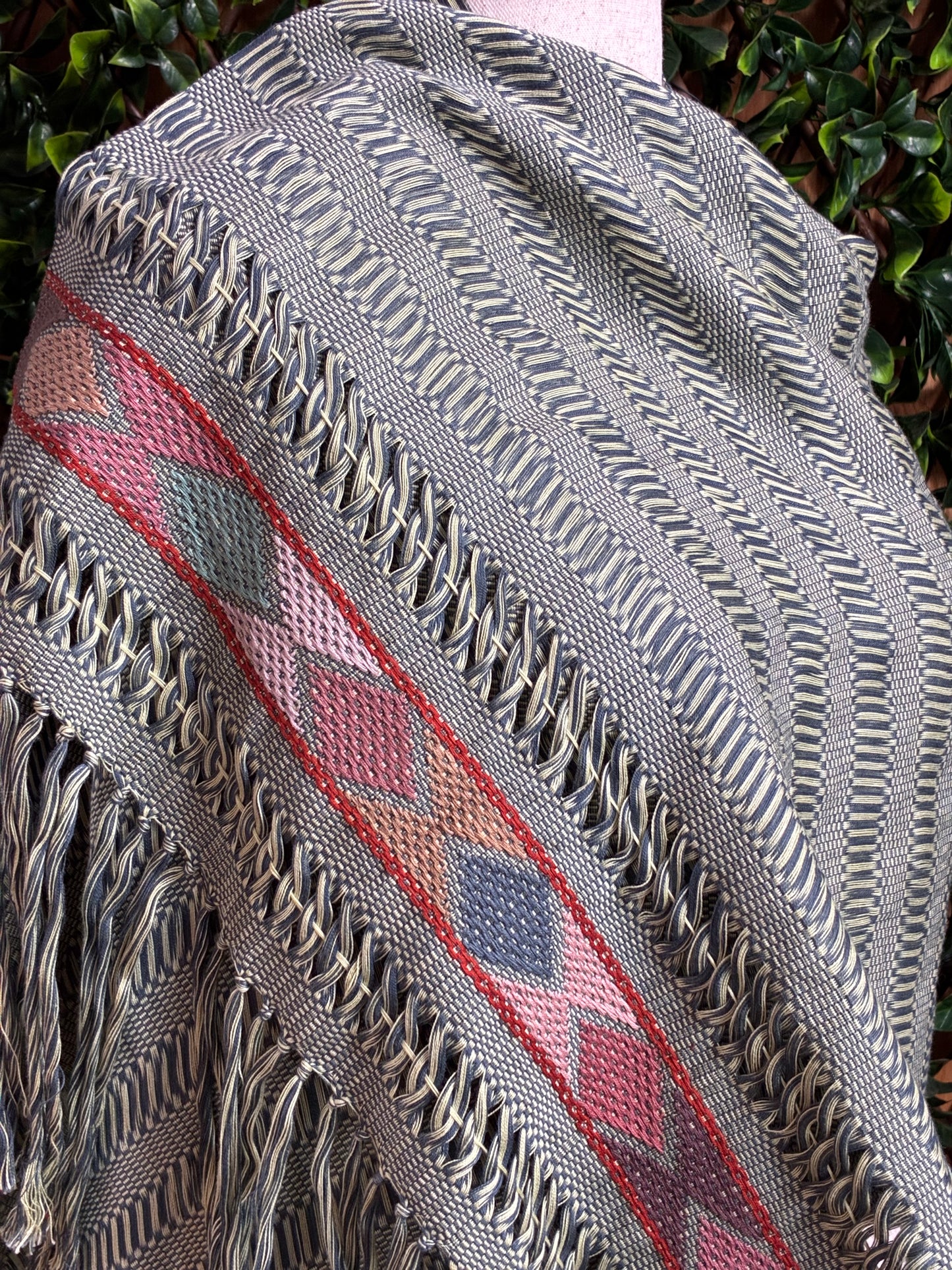 Rebozo Artesanal de Telar de Cintura