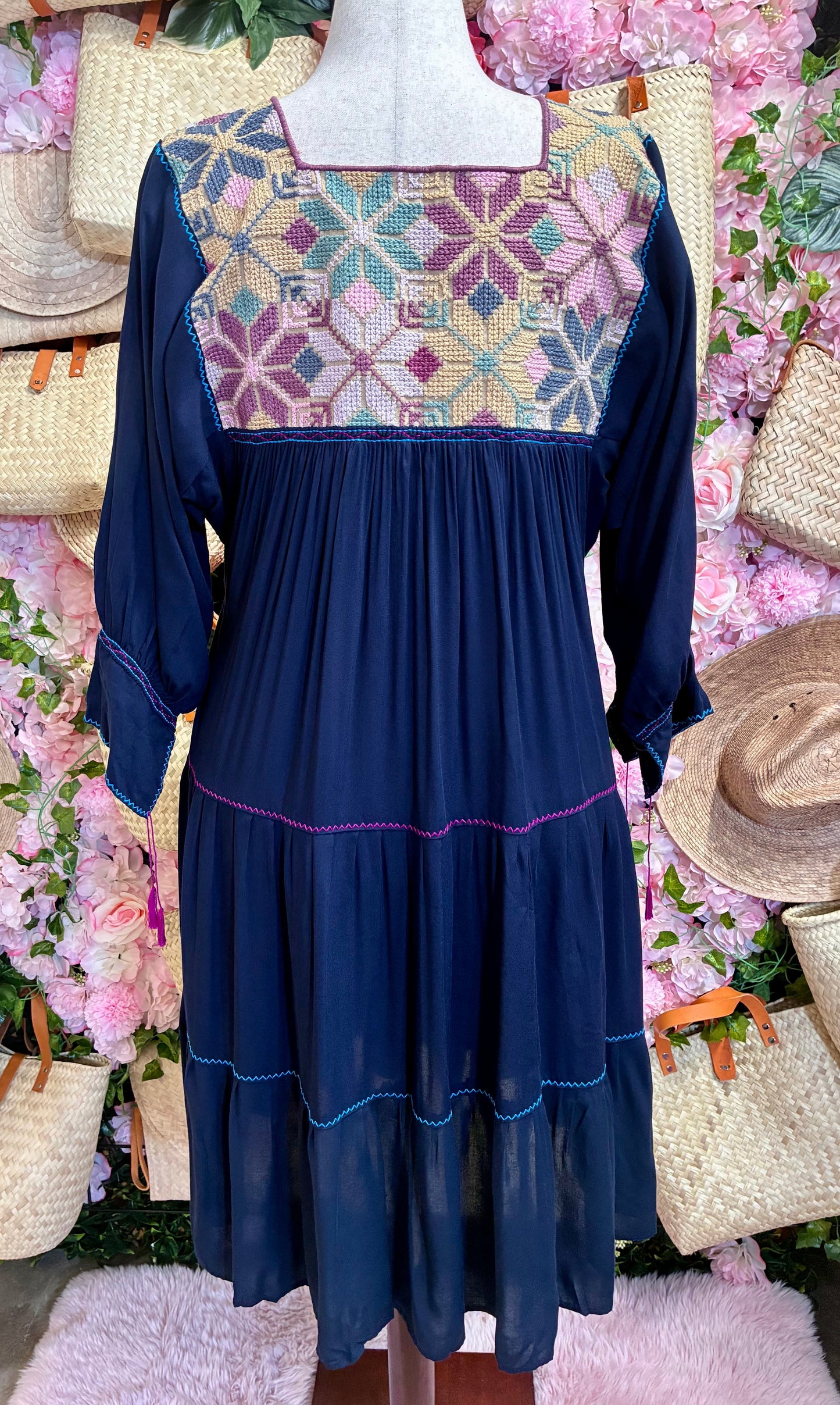 Vestido Punto de Cruz XL