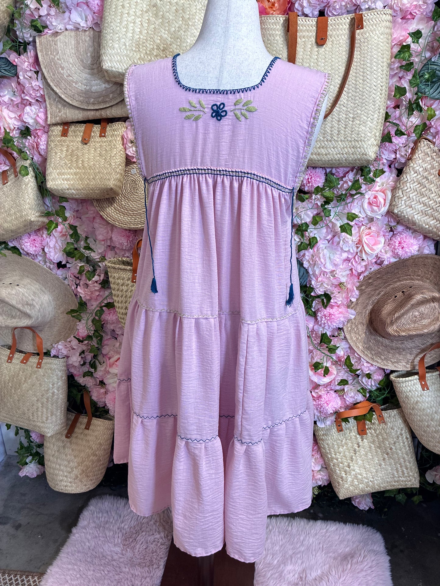 Vestido Punto de Cruz en Lino