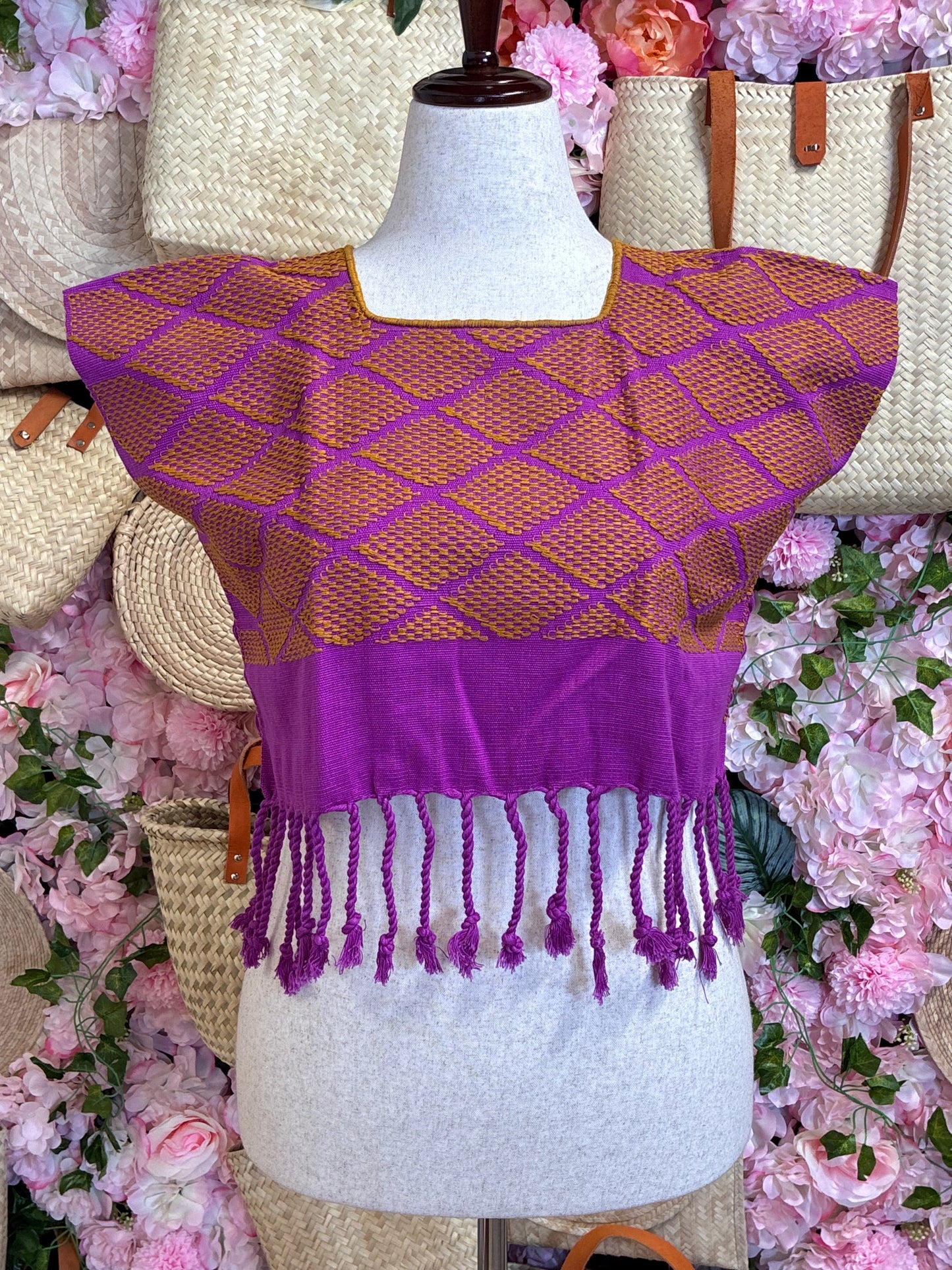 Crop Top Telar Deshilado S