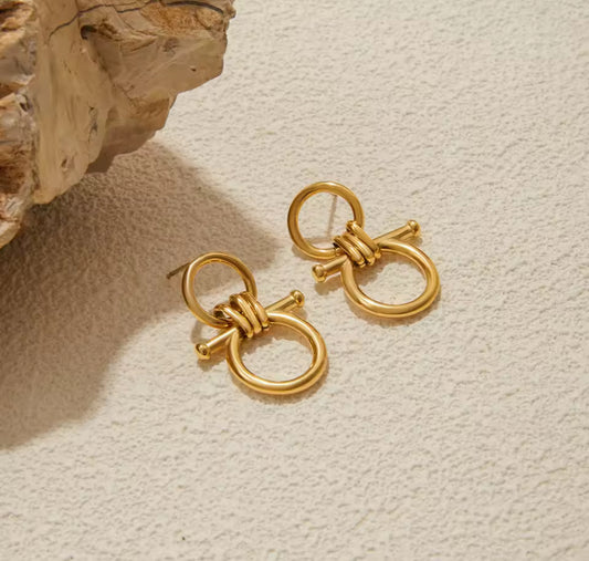 Aretes Doble Círculo