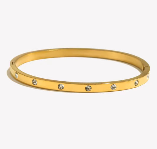 Bangle Zirconia Intercalado