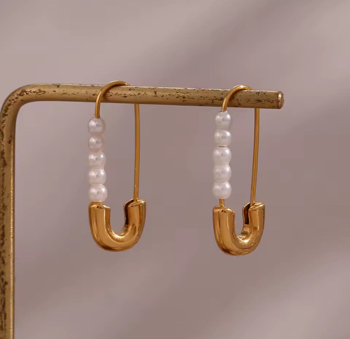 Aretes Seguro con Perla