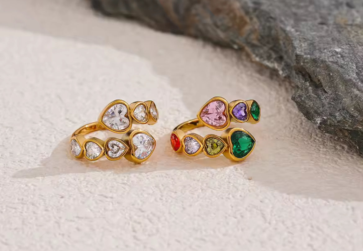 Anillo Corazón Zirconia