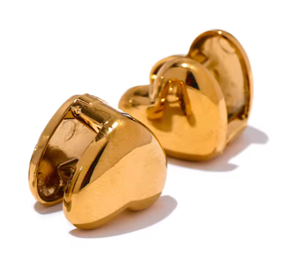 Aretes Corazón doble cara