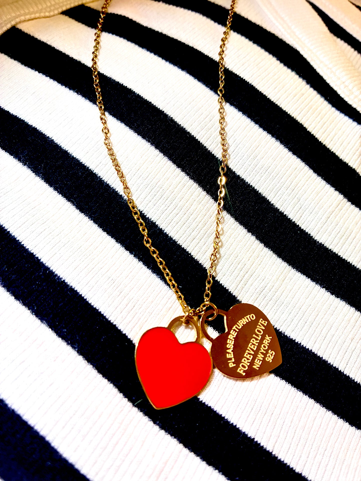Collar Corazón Doble