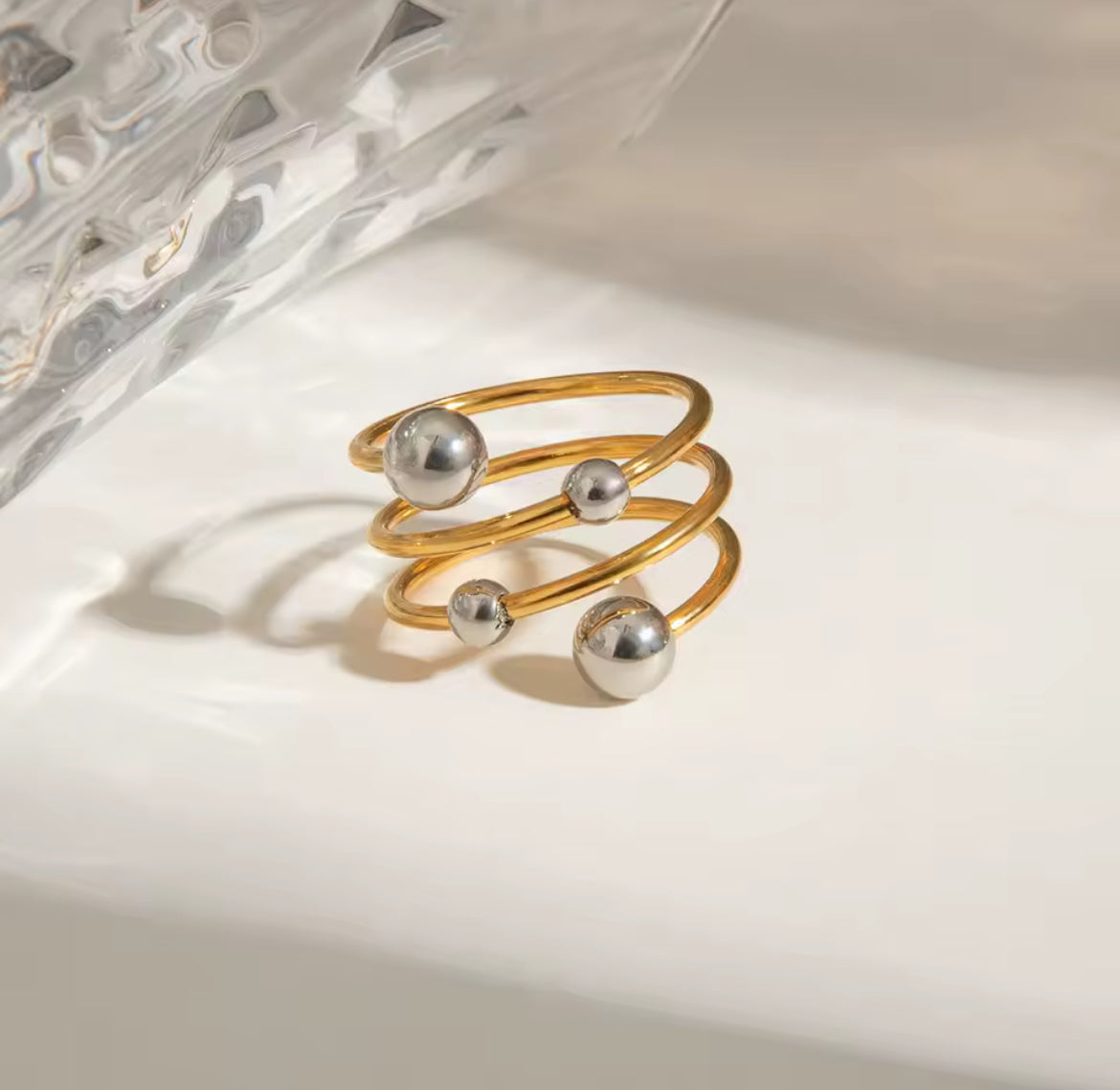 Anillo Espiral Metal Mixto