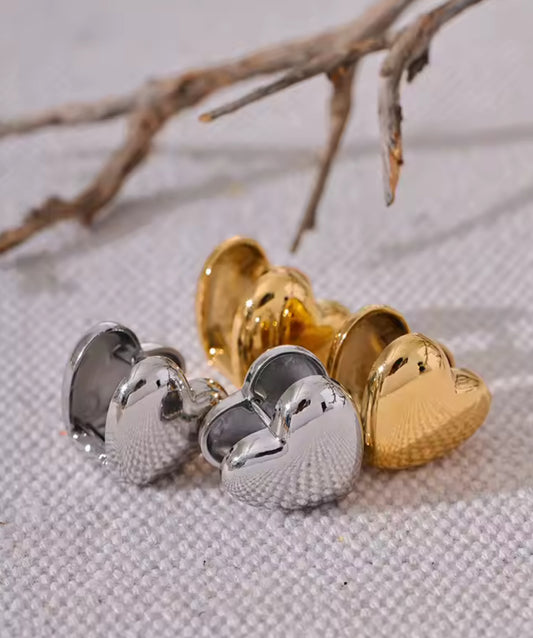 Aretes Corazón doble cara