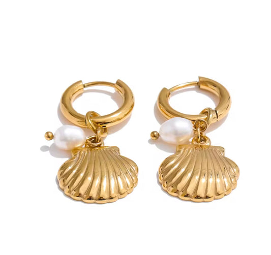 Aretes Concha & Perla