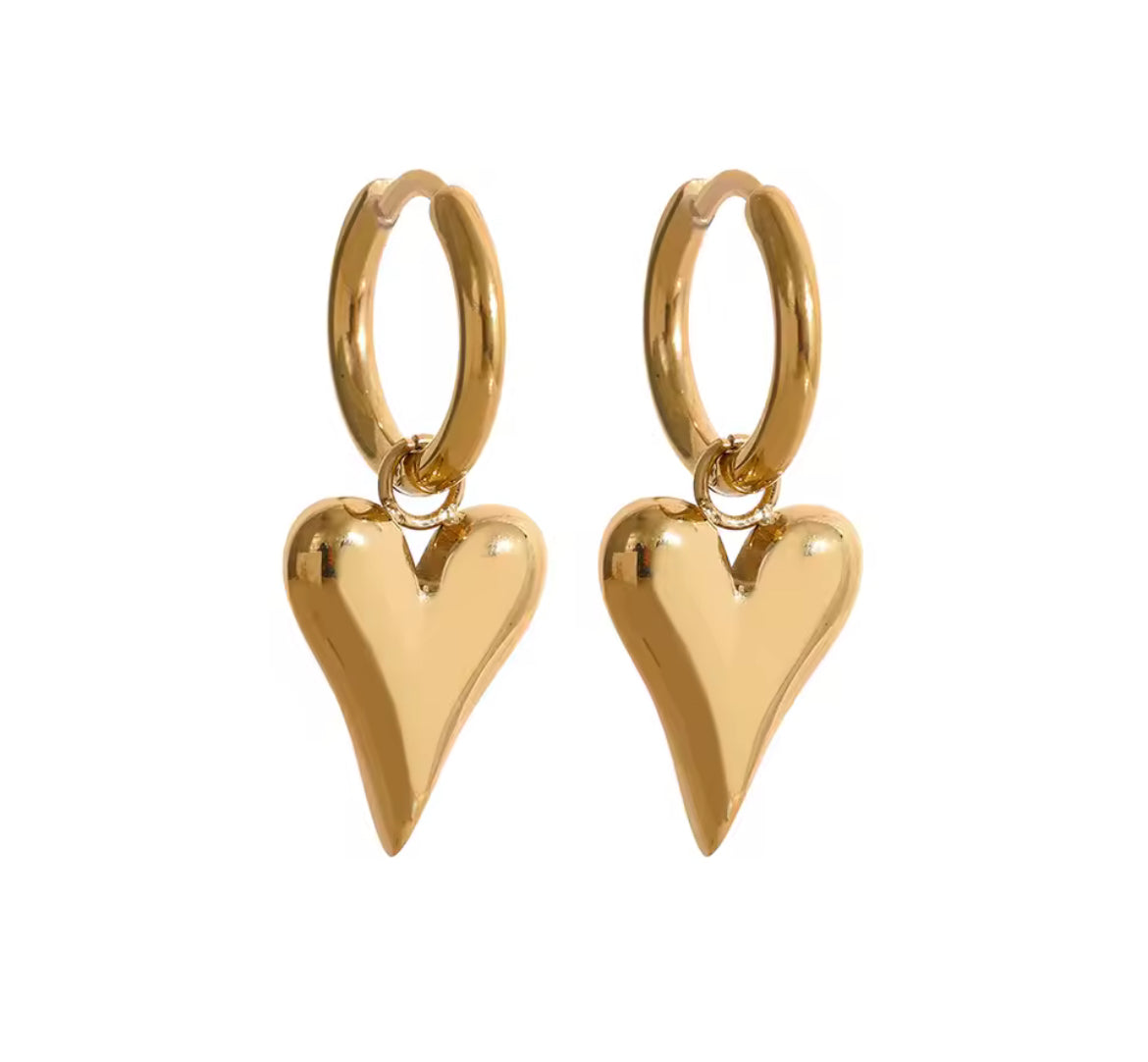 Aretes Corazón & Argolla