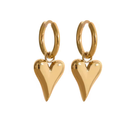 Aretes Corazón & Argolla