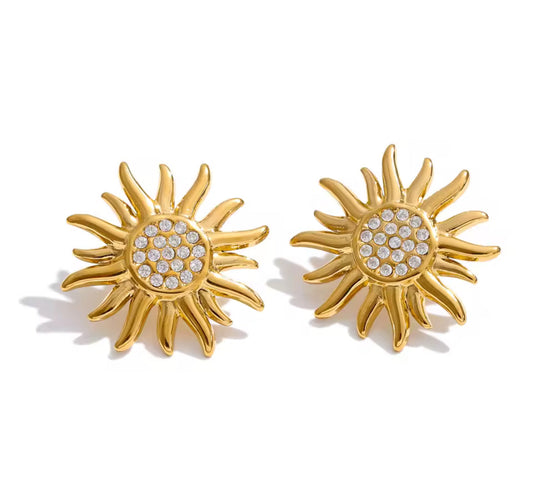 Aretes Sol con Zirconia