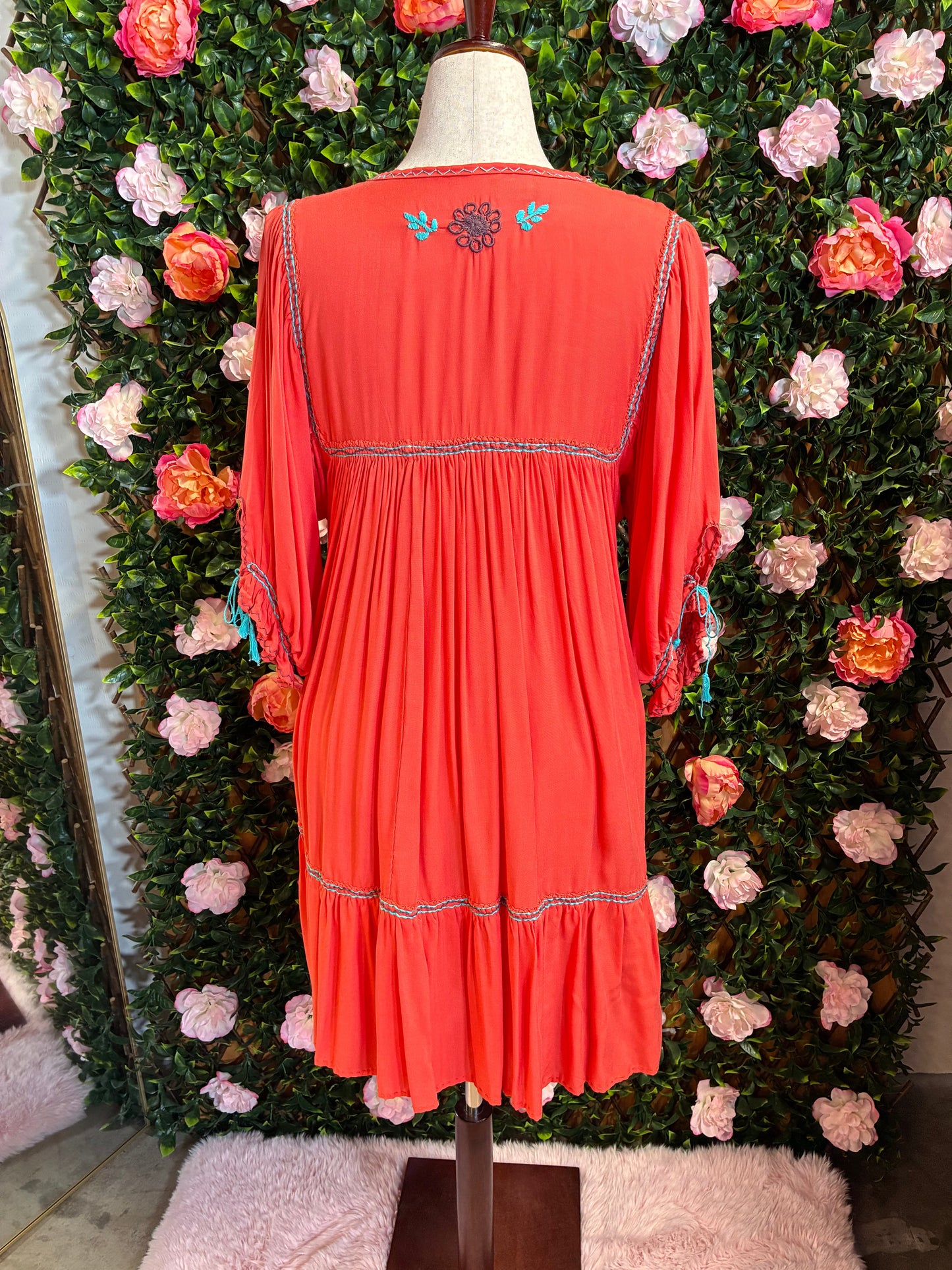 Vestido Punto de Cruz en Rayón