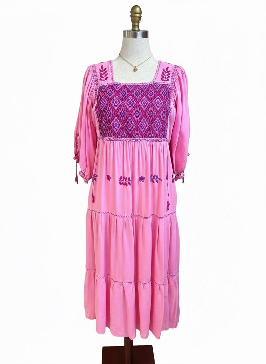 Vestido Bordado San Andrés Larrainzar con Rococo