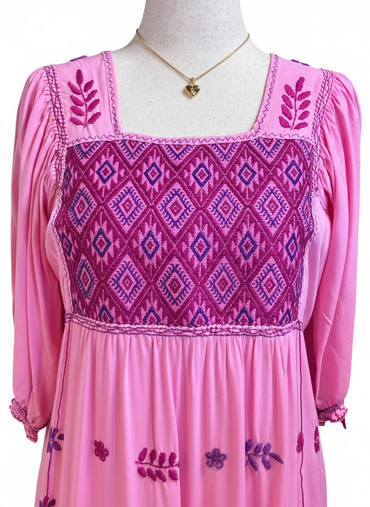 Vestido Bordado San Andrés Larrainzar con Rococo