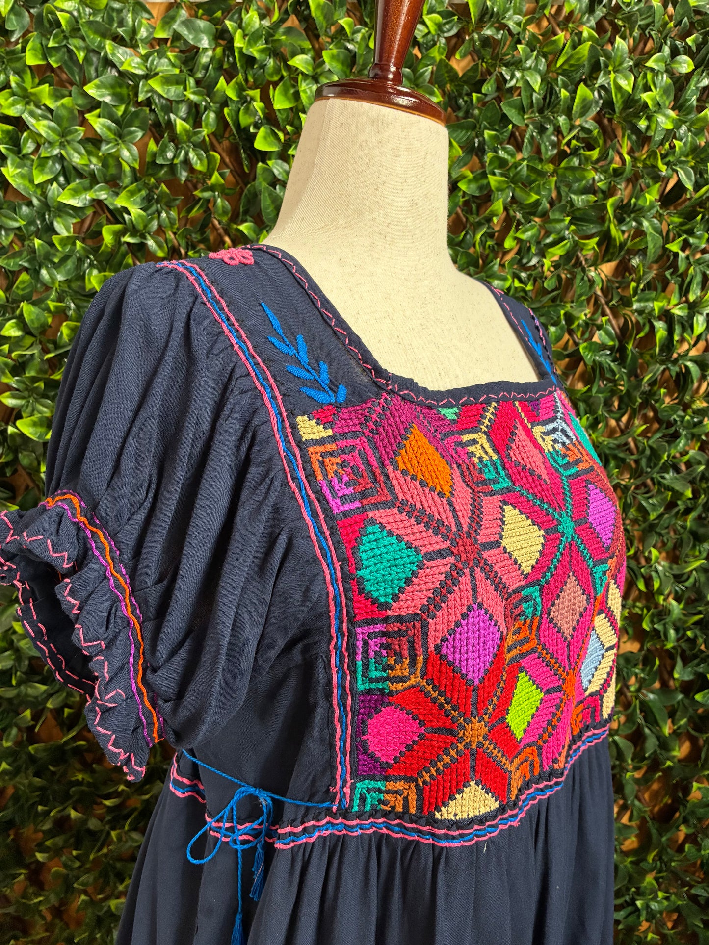 Blusón Punto de Cruz manga corta