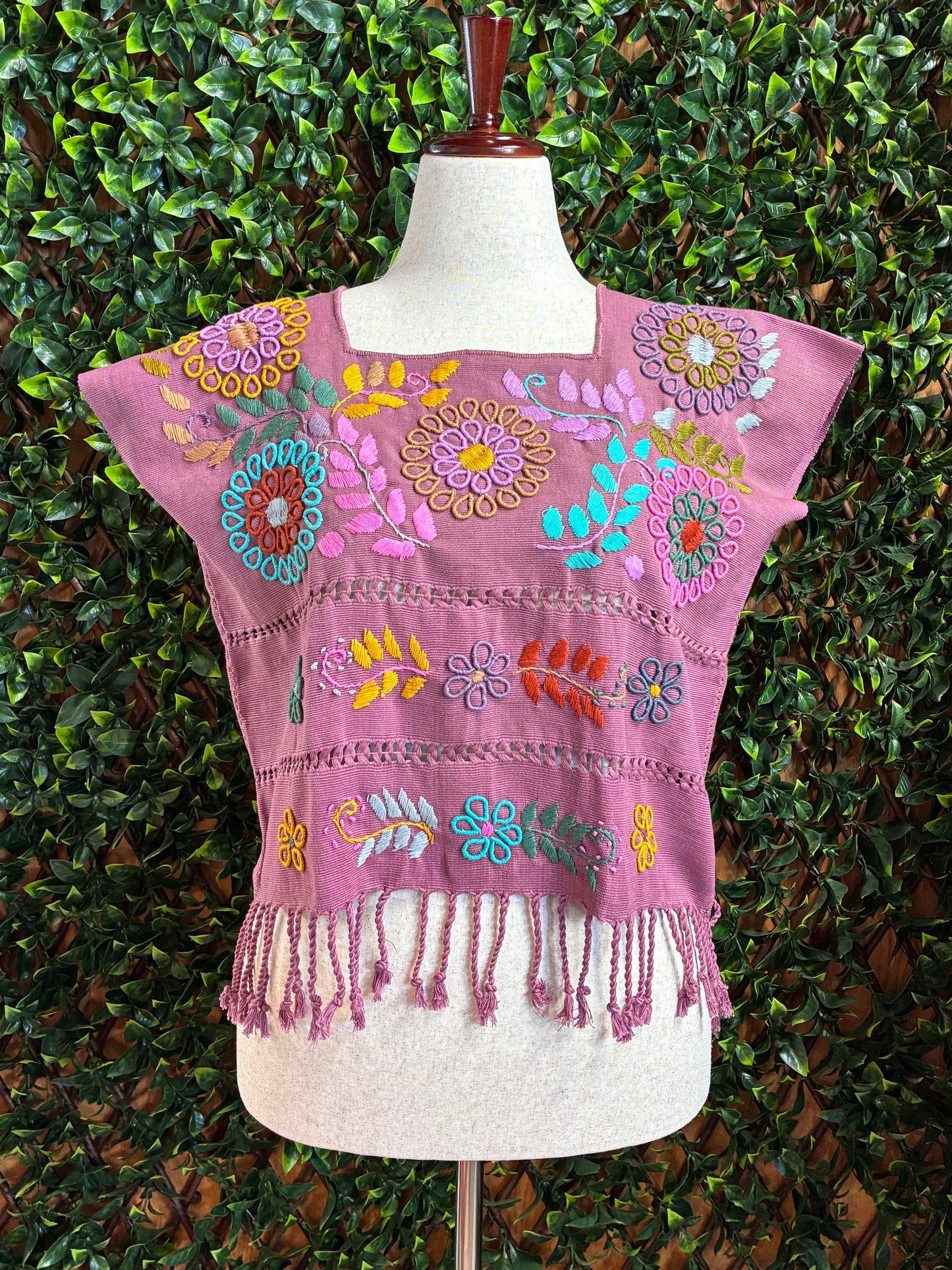 Blusa en Telar de Cintura & Bordado Rococó