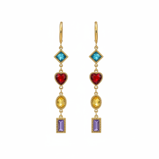 Aretes Cristales Multicolor
