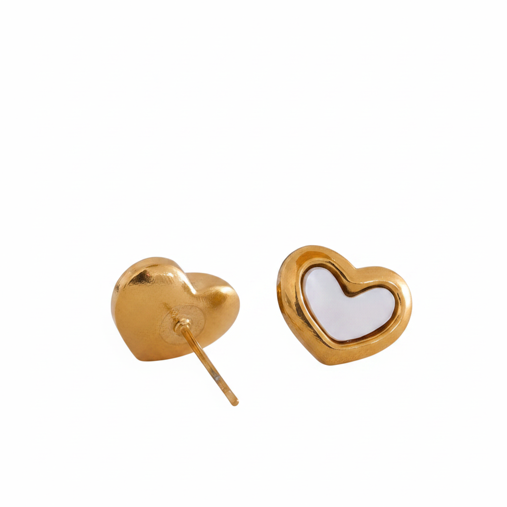 Aretes corazón fondo blanco 1