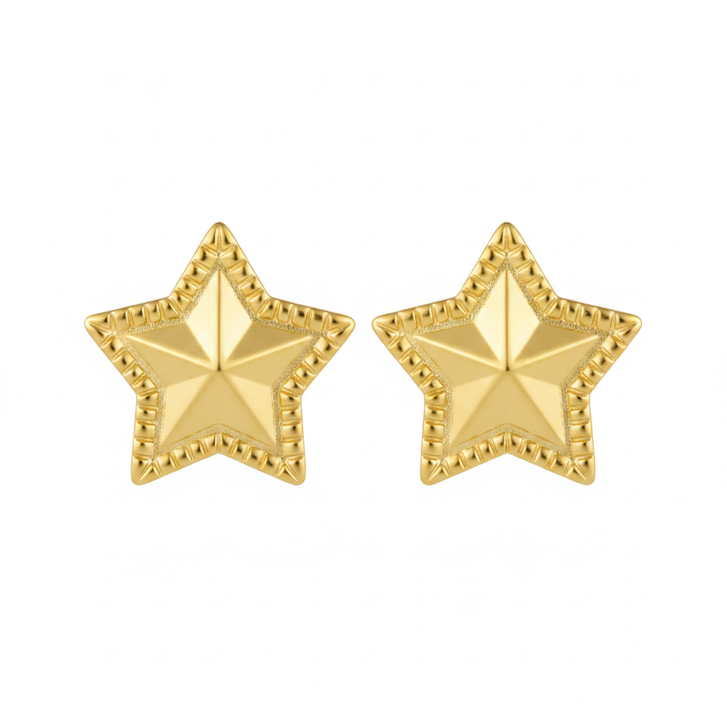 Aretes Estrella Dorado
