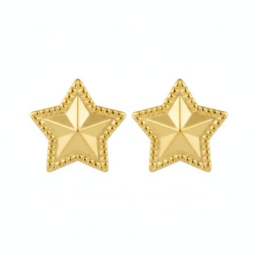 Aretes Estrella Dorado